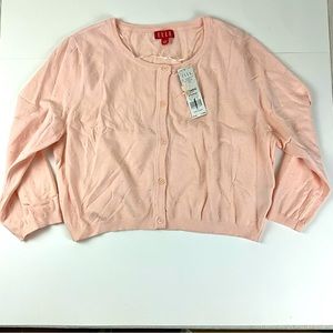 Elle Women's  Pink Sweater Cardigan Size XL, NWT